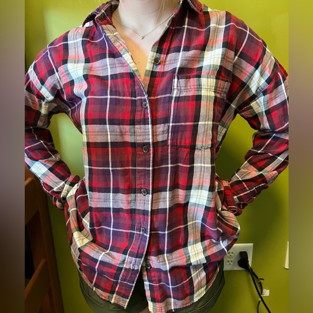 Old Navy boyfriend plaid flannel